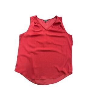 Banana Republic Womens Sz M 100% Polyester Red Sleeveless Top Blouse